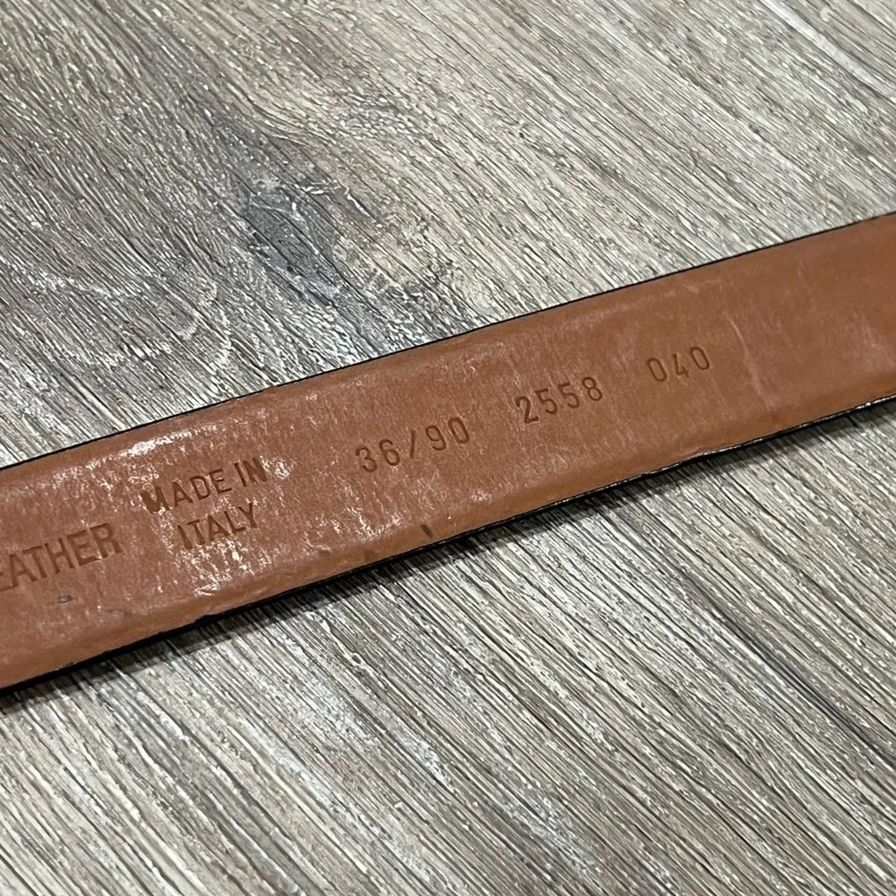 Men’s 36 Florsheim Genuine Italian Leather Made in Italy Brown Classic Belt